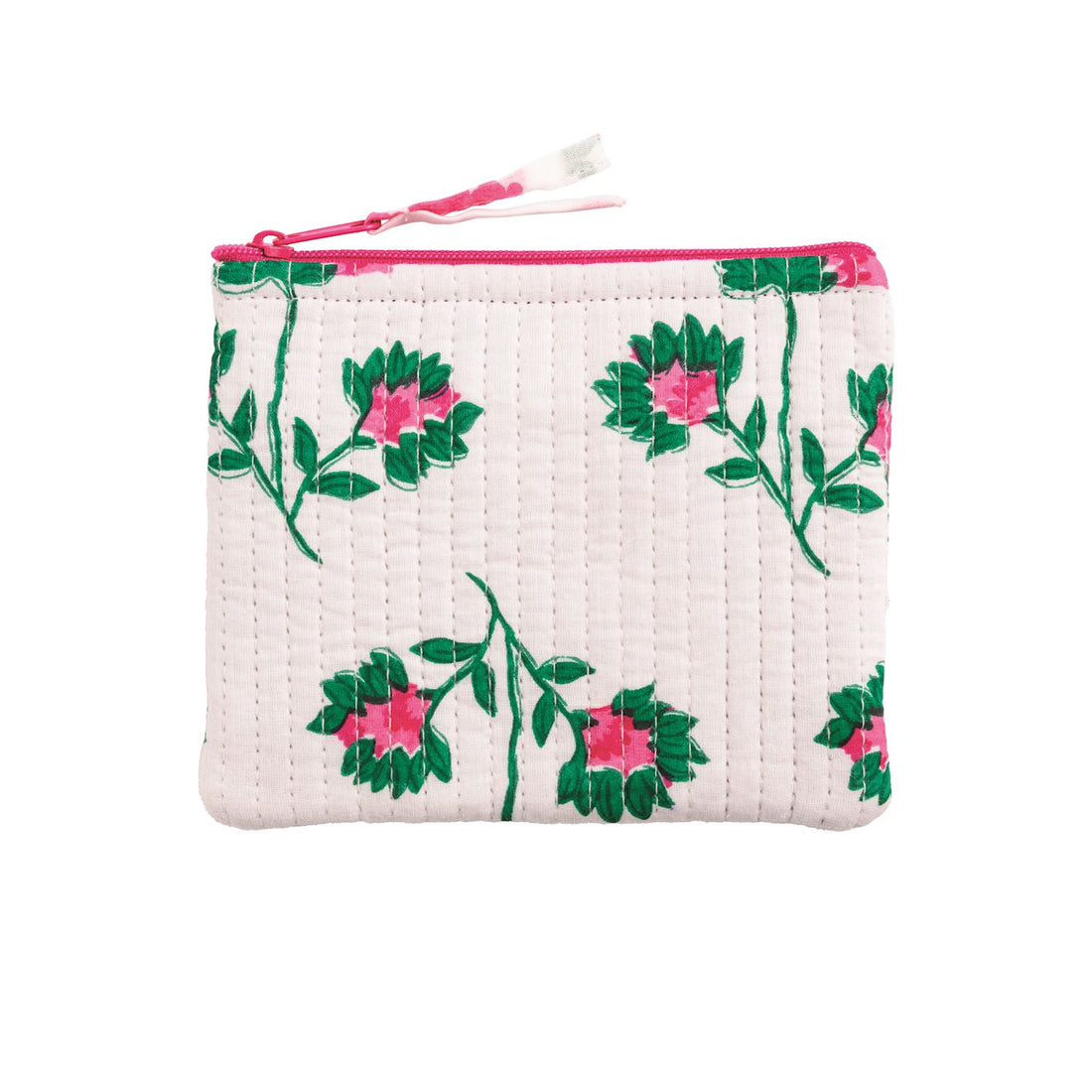 Peony White Block Print Small Case