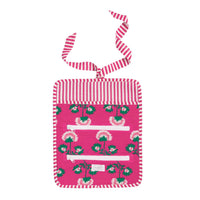 Pink Block Print Jewelry Roll