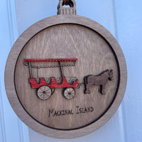 Wooden Mackinac Ornament | Red Cabin Studio