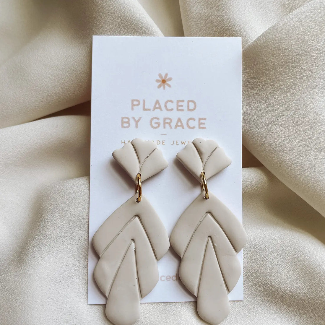 Placed by Grace Designs | Cream Art Deco Earrings