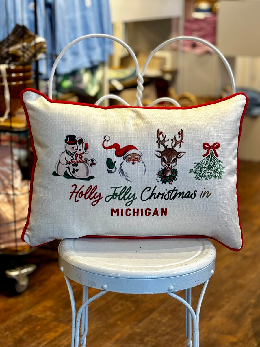 Holly Jolly Christmas Pillow
