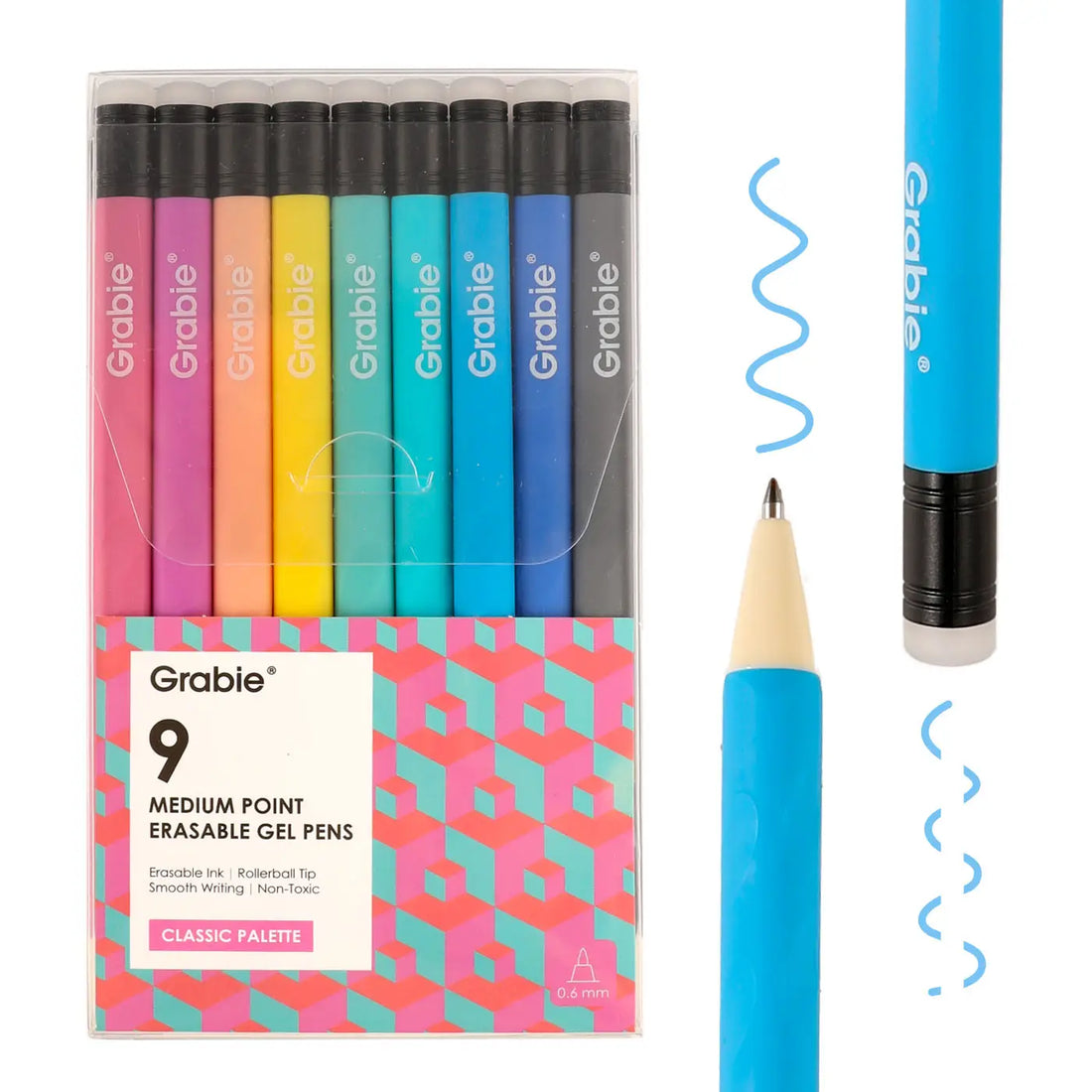 Medium Point Erasable Gel Pen Sets of 9