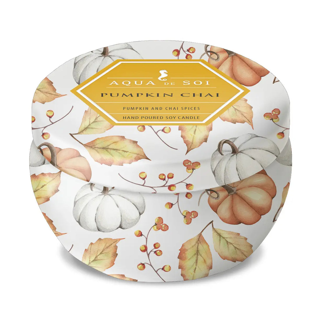 Pumpkin Chai 9oz Aqua De Soi Tin Candle