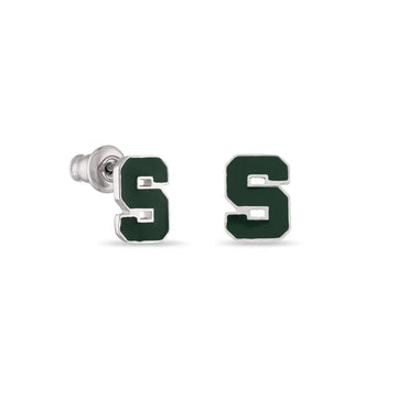 Michigan State Block S Earrings