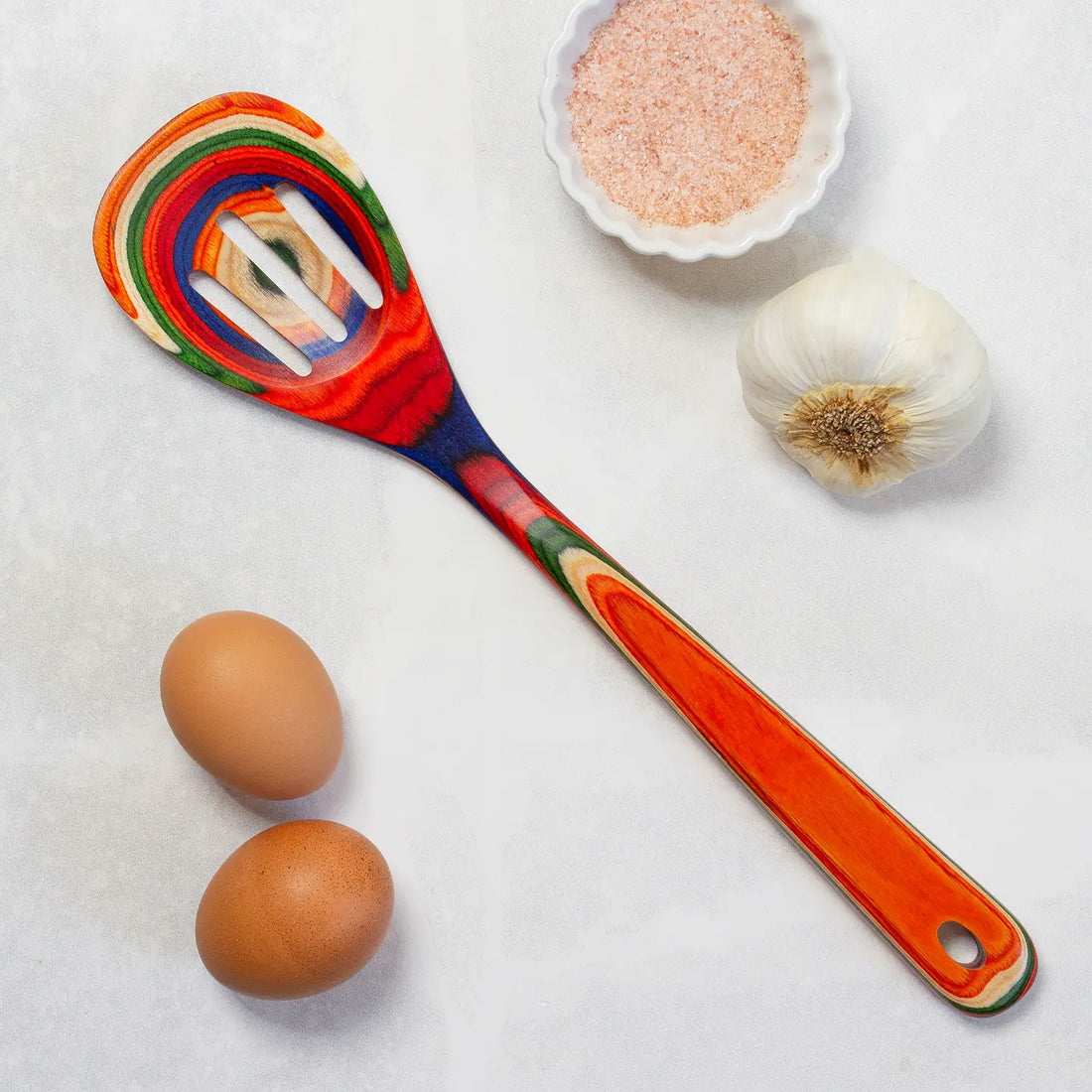 Baltique® Marrakesh Colorful Wooden Slotted Spoon