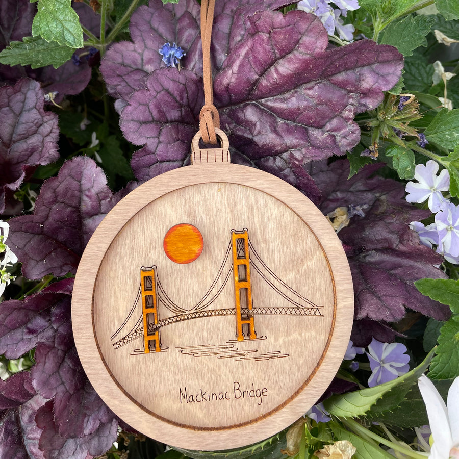 Wooden Mackinac Ornament | Red Cabin Studio