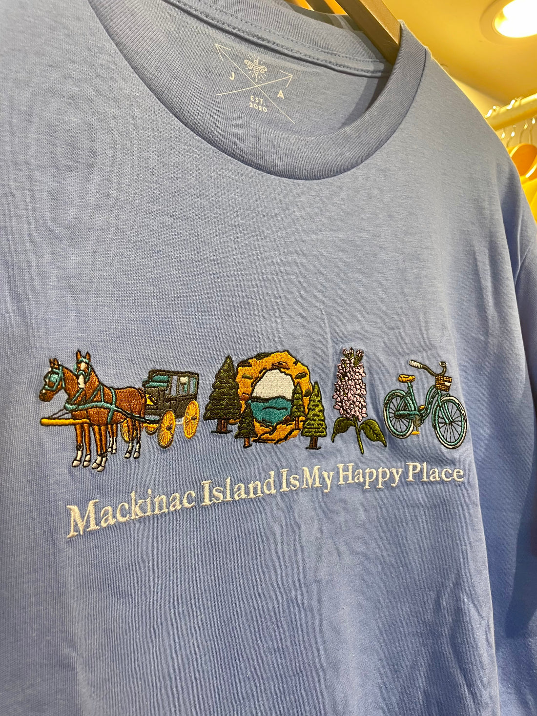 Mackinac Island Embroidered Shirt