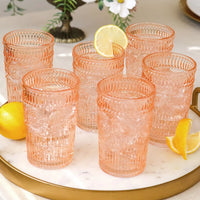 Vintage Textured Drinking Glasses