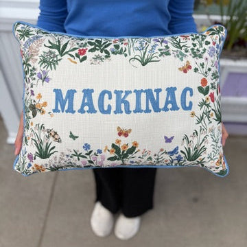 Mackinac Hometown Mille Flower Pillow