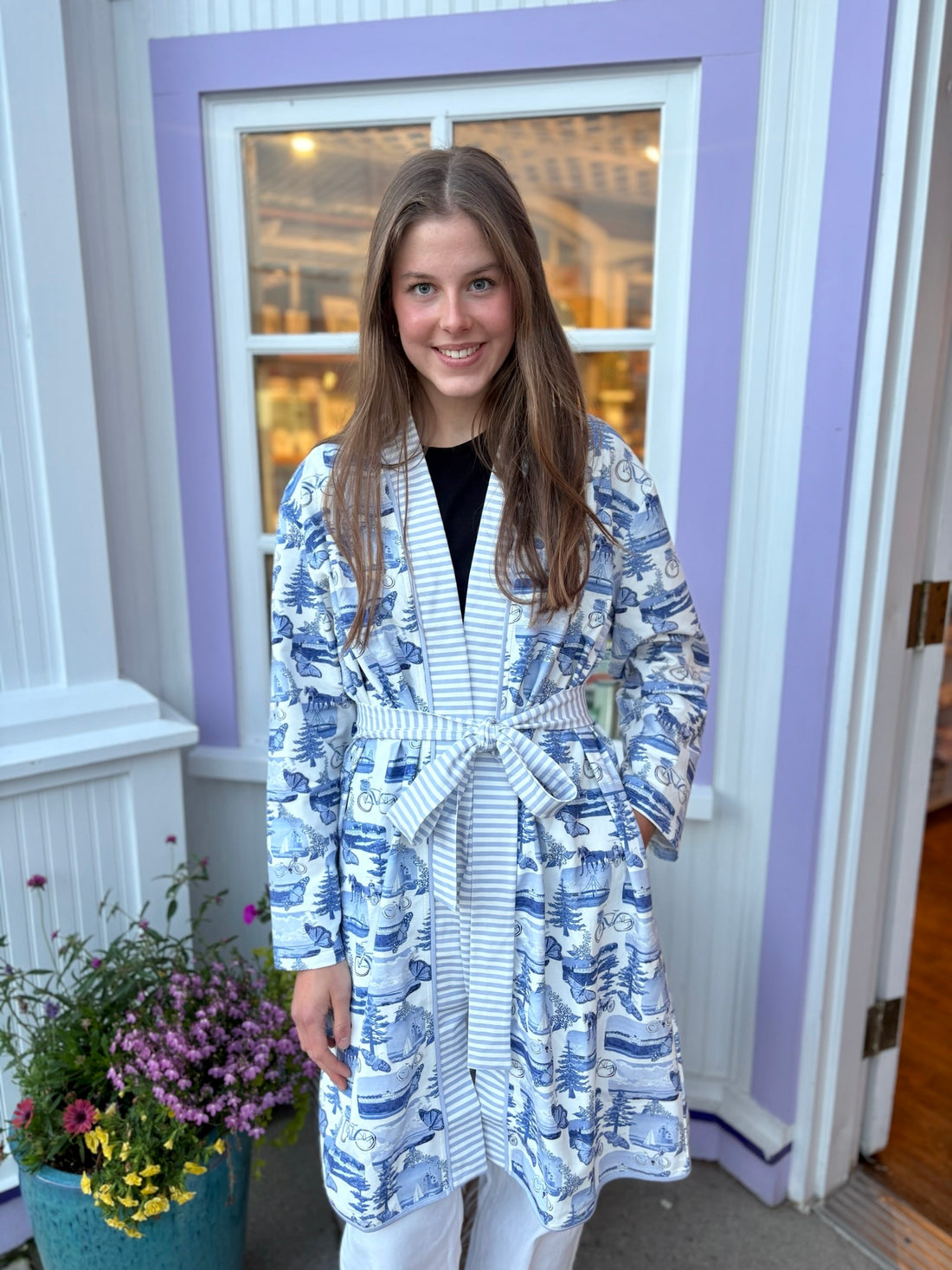 Mackinac Postcard Robe | LL x Leland Gal