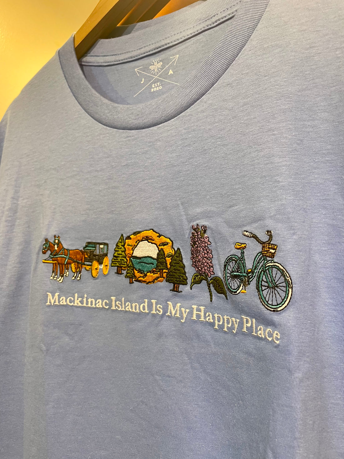 Mackinac Island Embroidered Shirt