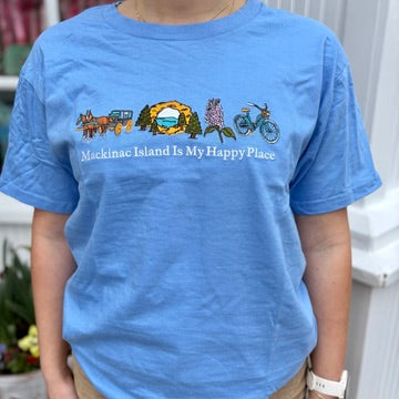 Mackinac Island Embroidered Shirt