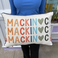 Mackinac Mellow Heart Gradient Pillow
