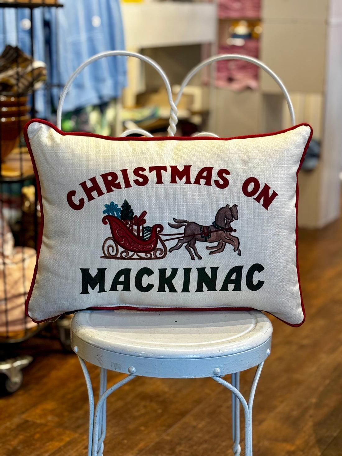 Christmas in Horse & Carriage Pillow