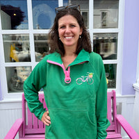 Green Bicycle Zip Up | LL X Leland Gal