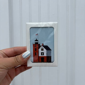 Round Island Lighthouse Playing Cards | Roo Kee Roo