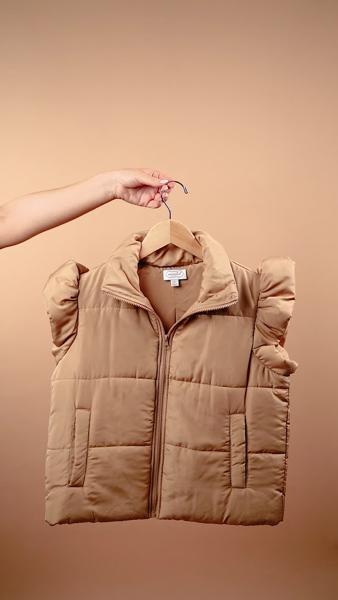 Lile Ruffle Quilted Vest