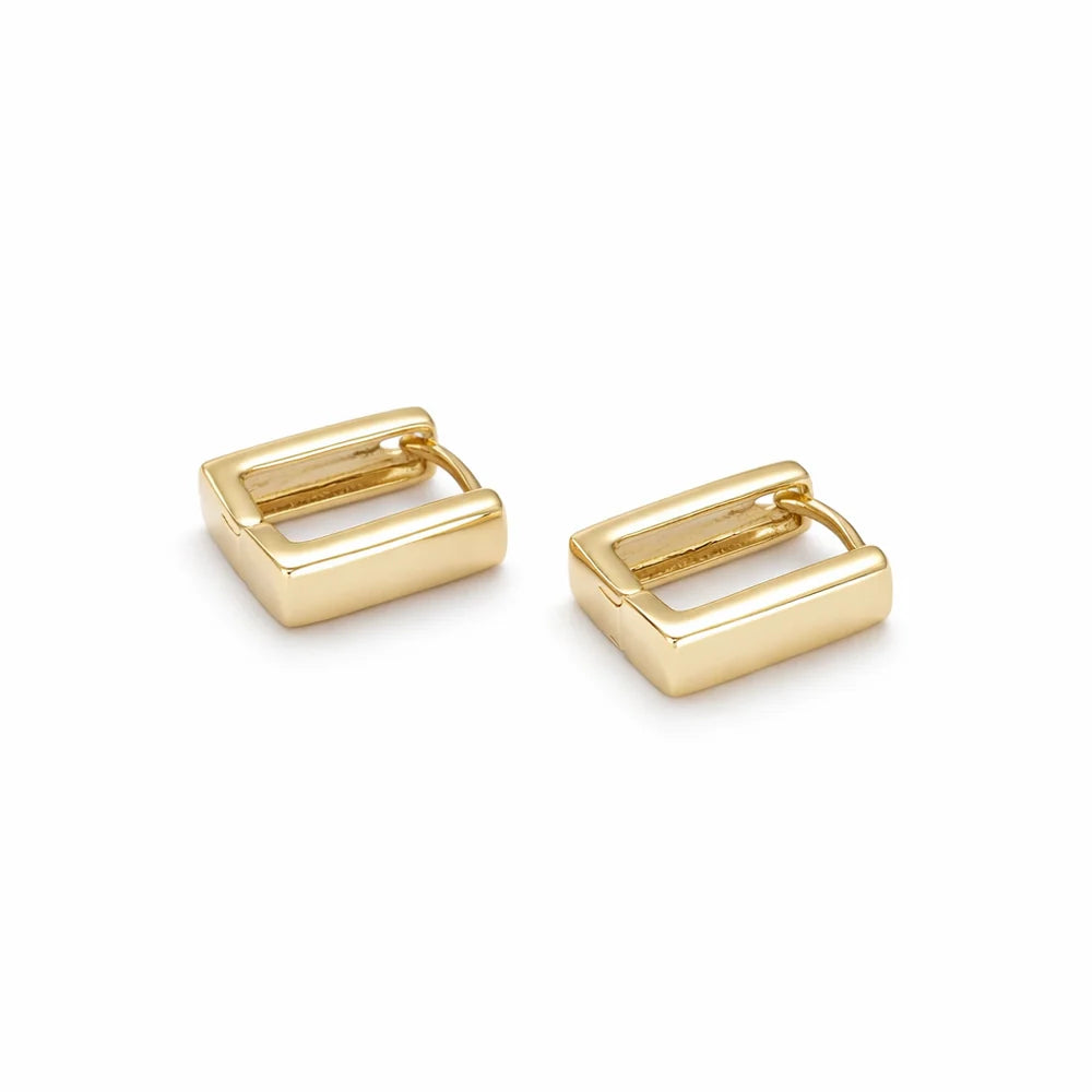 Dainty Square Hoops