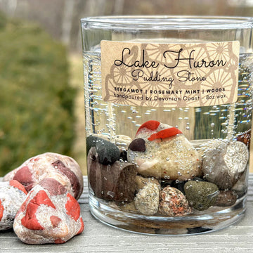 Lake Huron Pudding Stone Candle