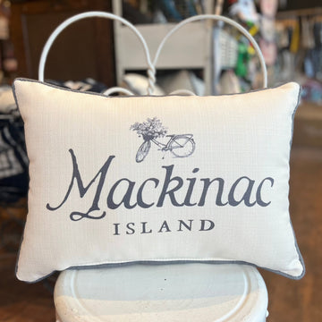 Floral Bicycle Mackinac Pillow