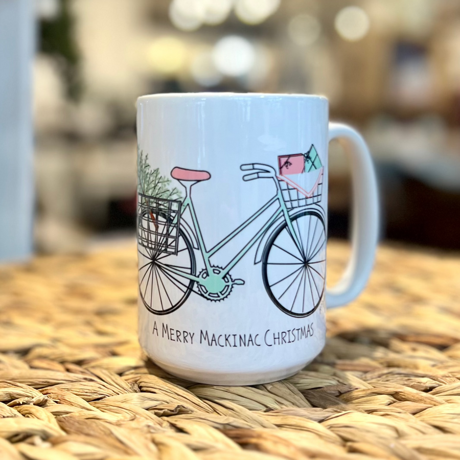 Bike with Tree "Merry" Mug I Red Cabin Studio