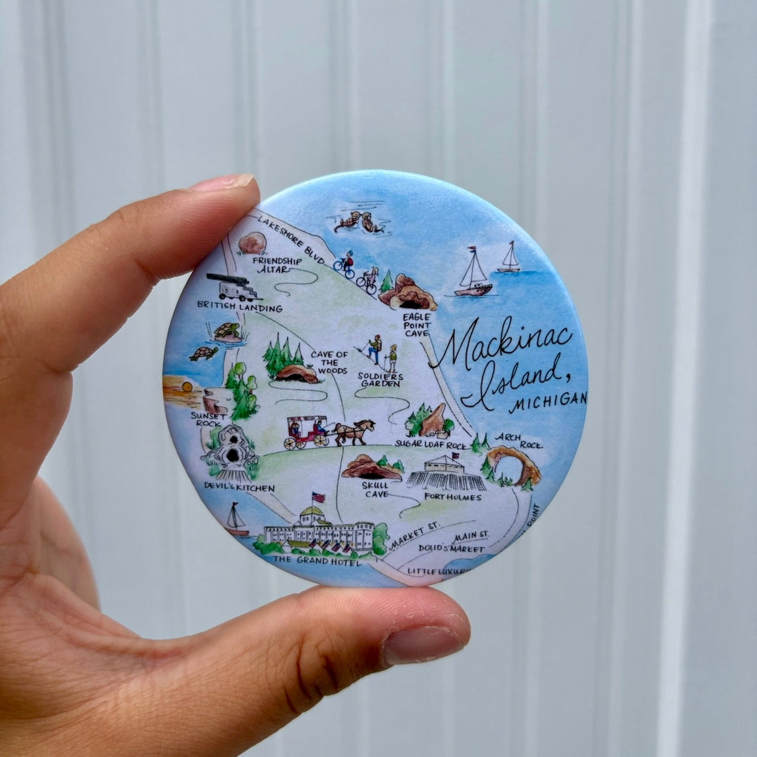 Mackinac Island Map Magnet