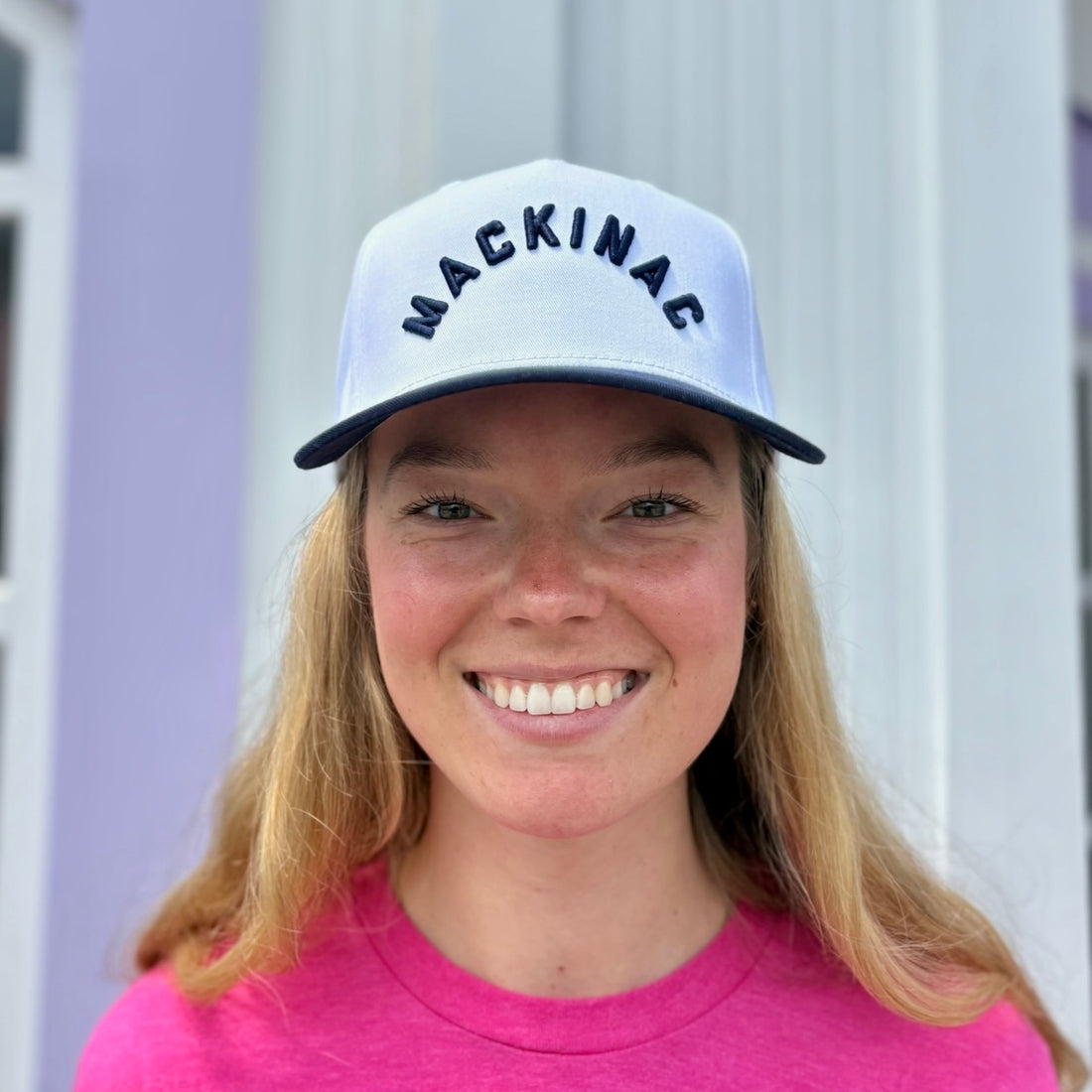 Mackinac Puff Embroidered Two Tone Hat