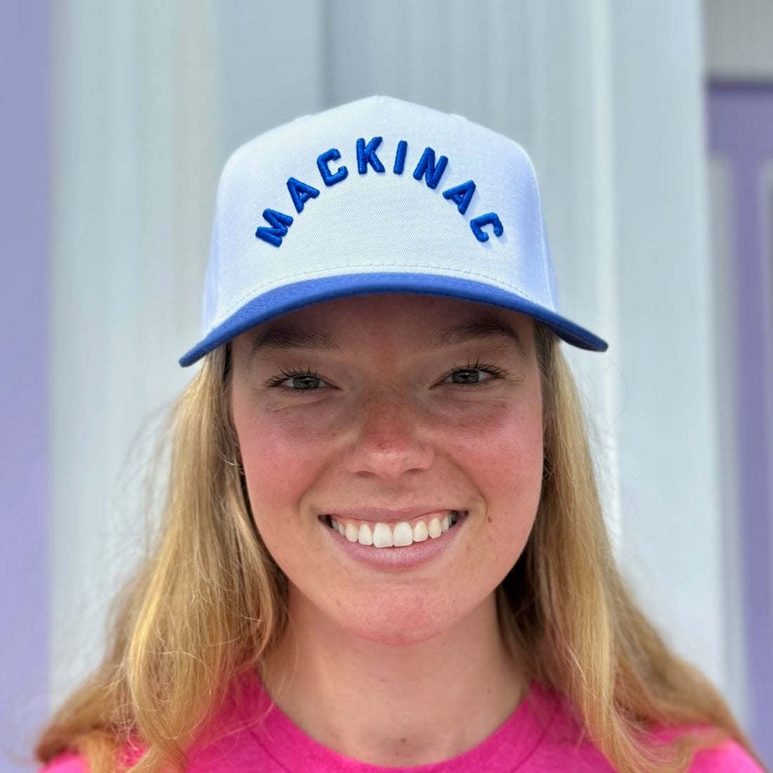 Mackinac Puff Embroidered Two Tone Hat