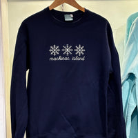 Navy Snowflake Crewneck Sweatshirt
