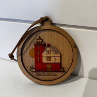Wooden Mackinac Ornament | Red Cabin Studio