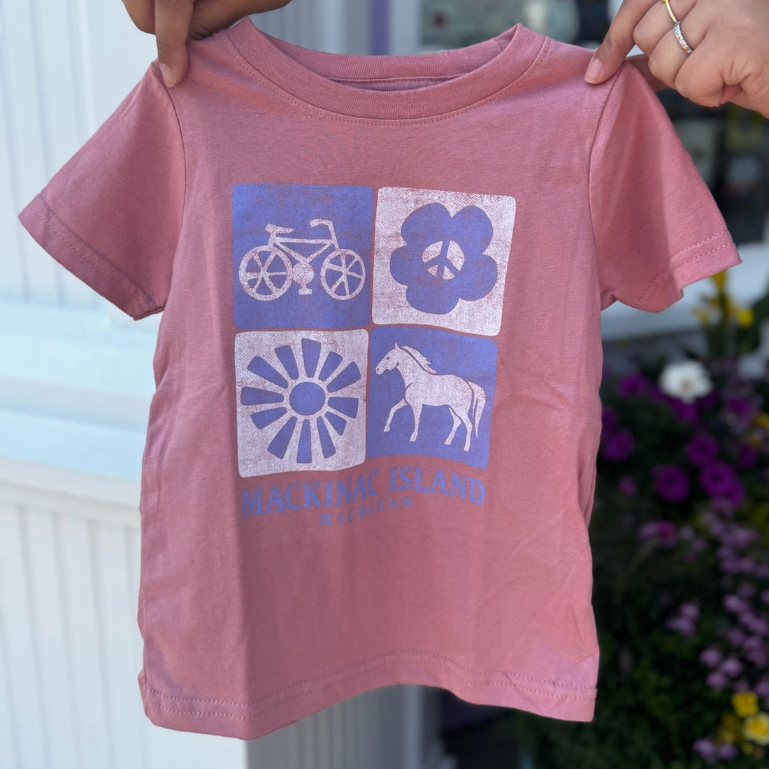 Desert Pink Bike & Horse Youth T-Shirt