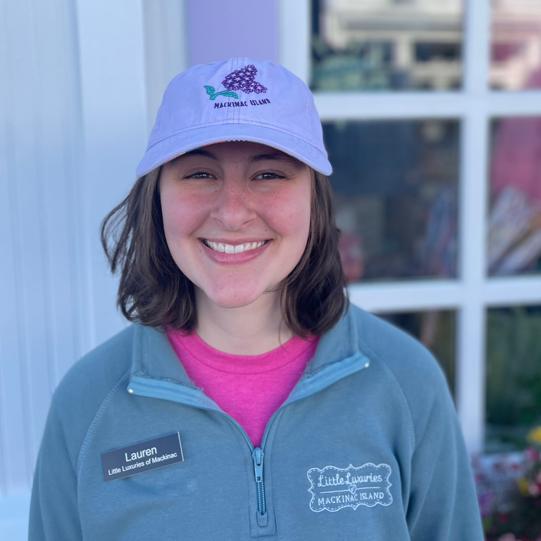 Lilac Embroidered Hat