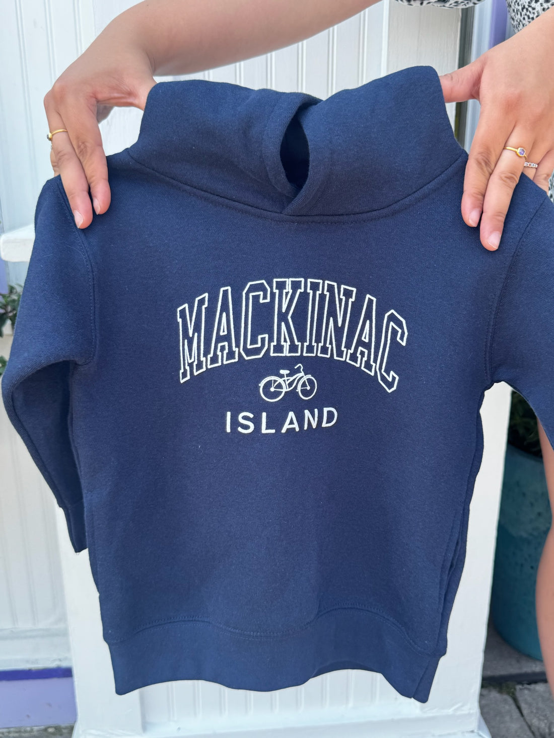 Navy Mackinac Island Hooded Sweatshirt