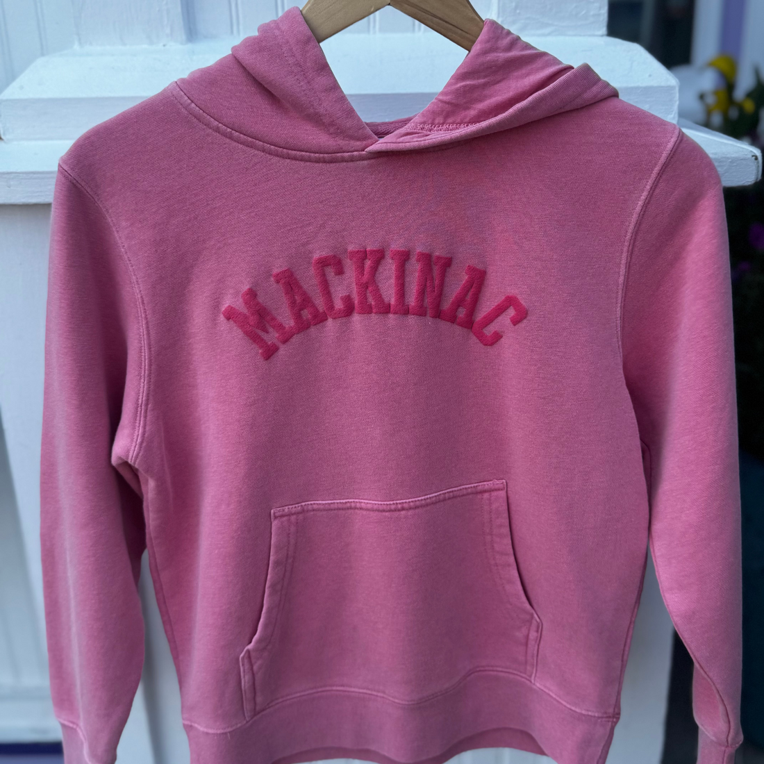 Mackinac Youth Puff Pink Hoodie