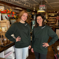 Dark Green Mackinac Embroidered Crewneck