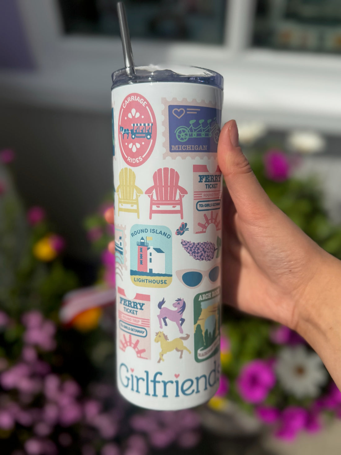 Island Girlfriends Skinny Tumbler