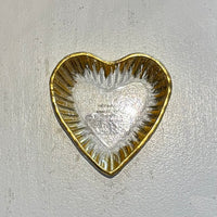 Glass Heart Tidbit Tray