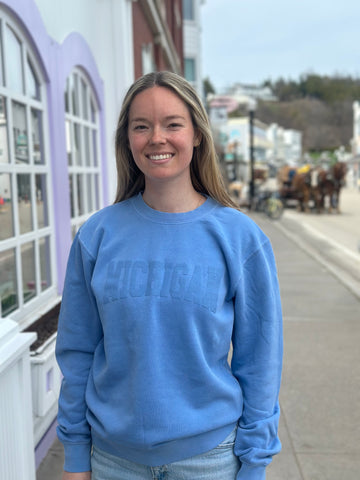 Michigan Puff Crew Sweatshirt