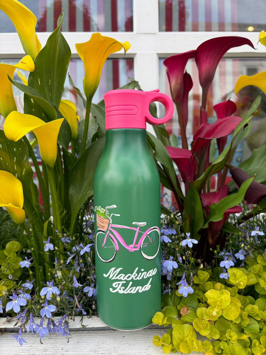 Pink Bike Water Bottle | LL X Leland Gal