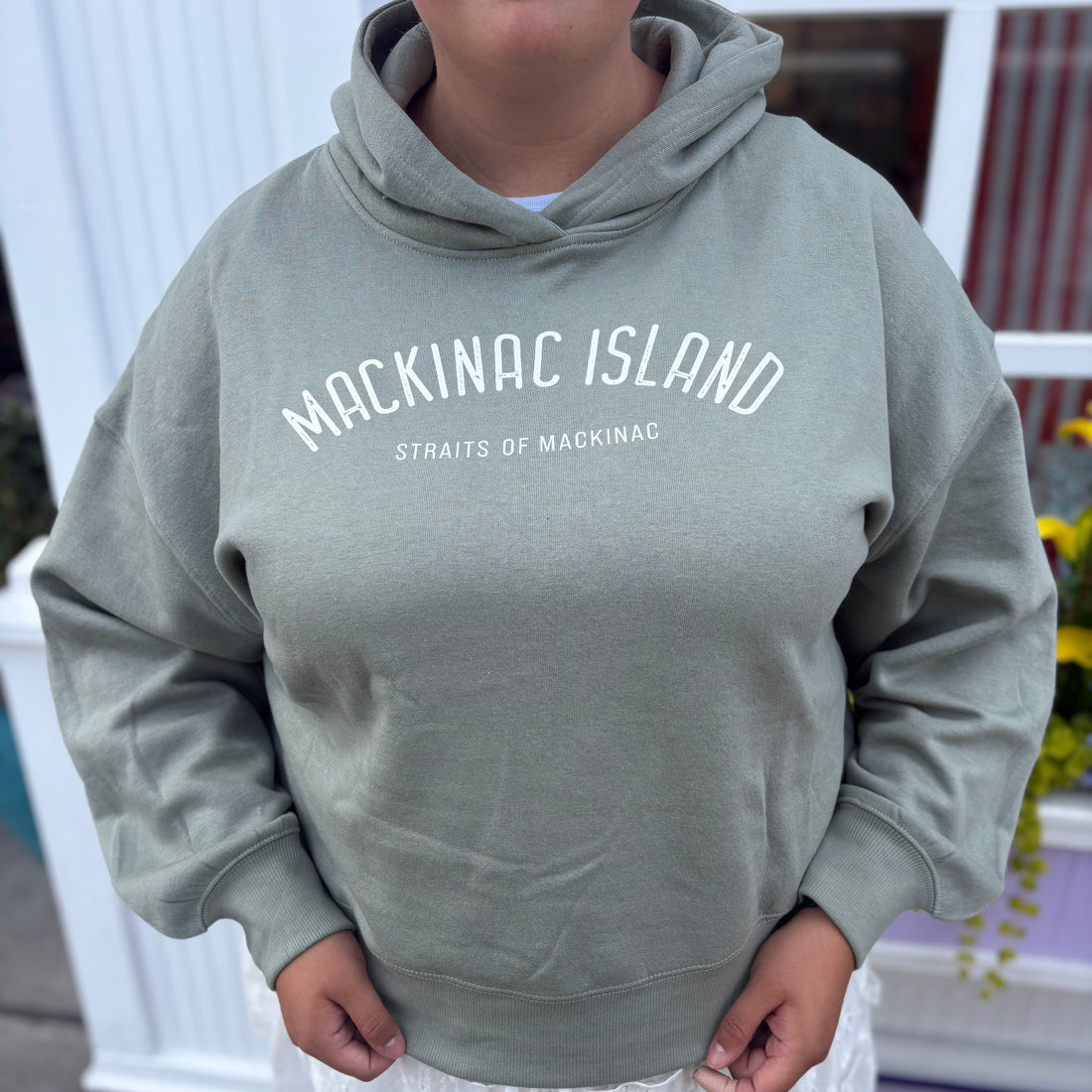 Dusty Green Straits of Mackinac Sweatshirt