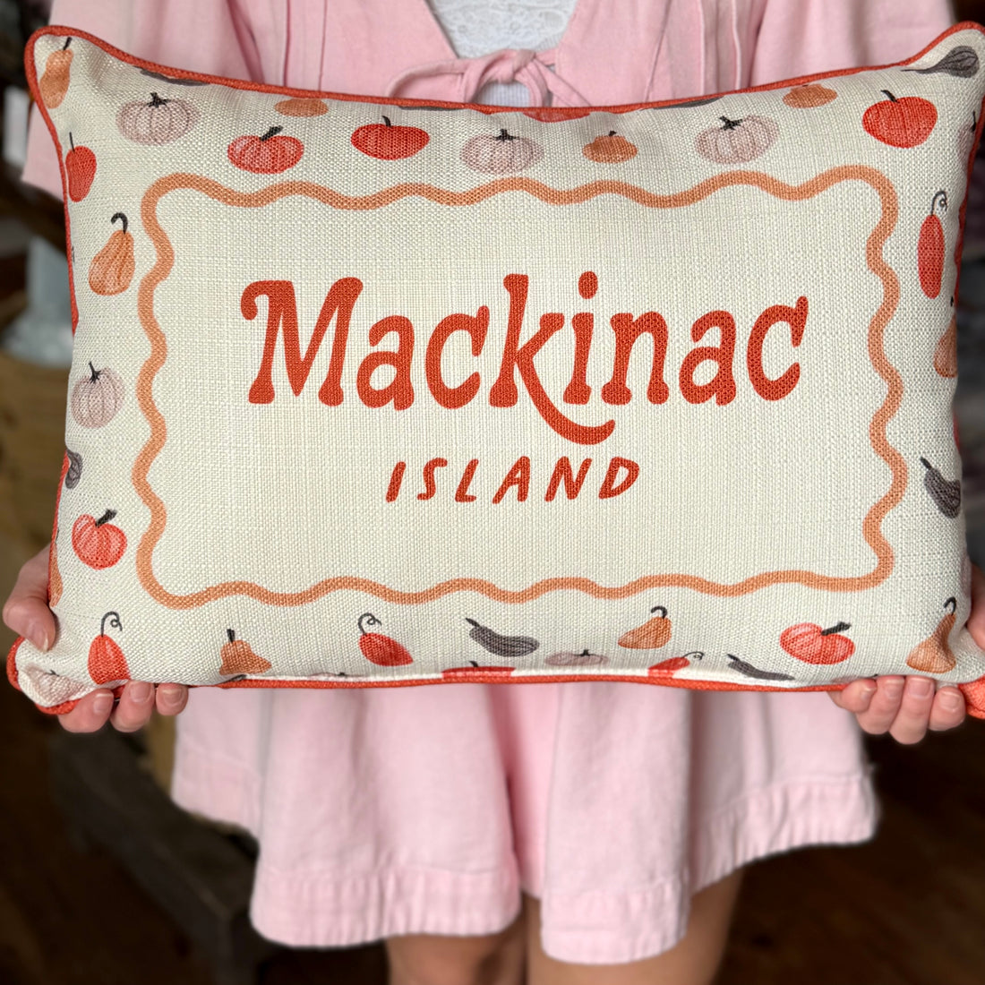 Soft Pumpkin Hometown Pillow