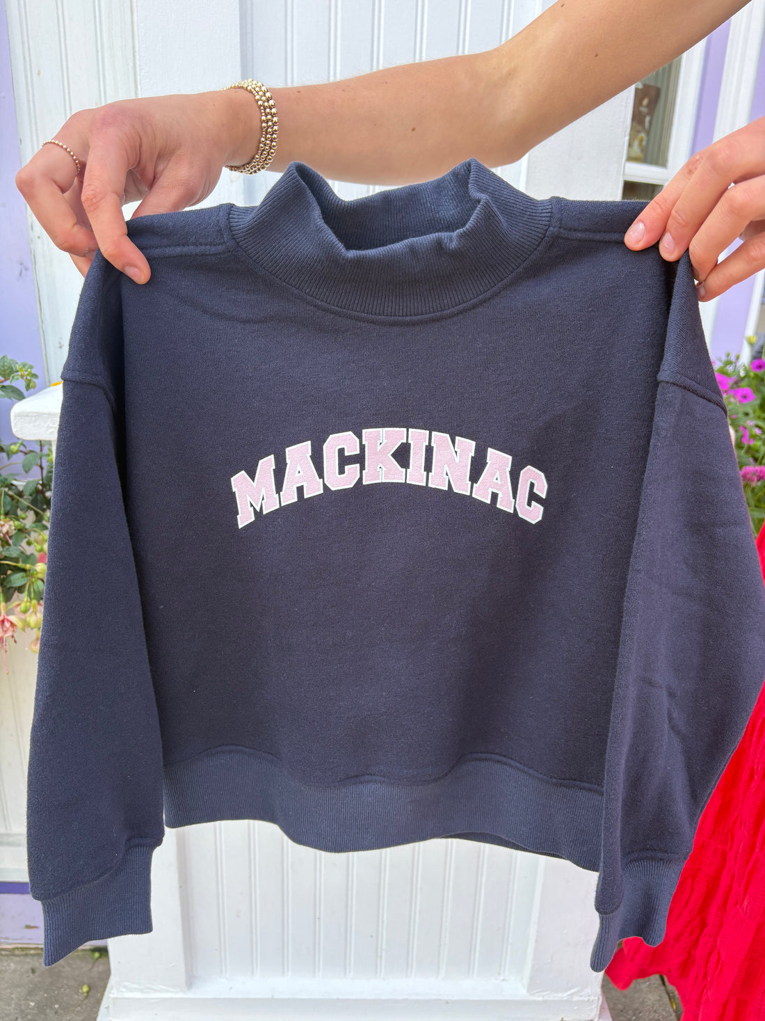 Kid’s Navy Mackinac Mock Neck