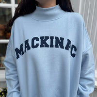 Blue Mackinac Mock Neck