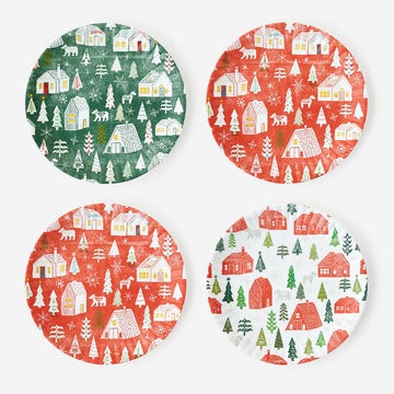 Holiday Chalet "Paper" Plate