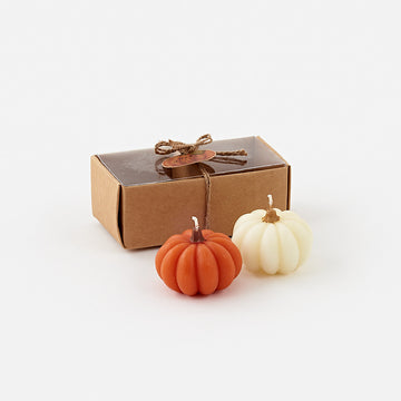 Pumpkin Candle Boxed Set of 2