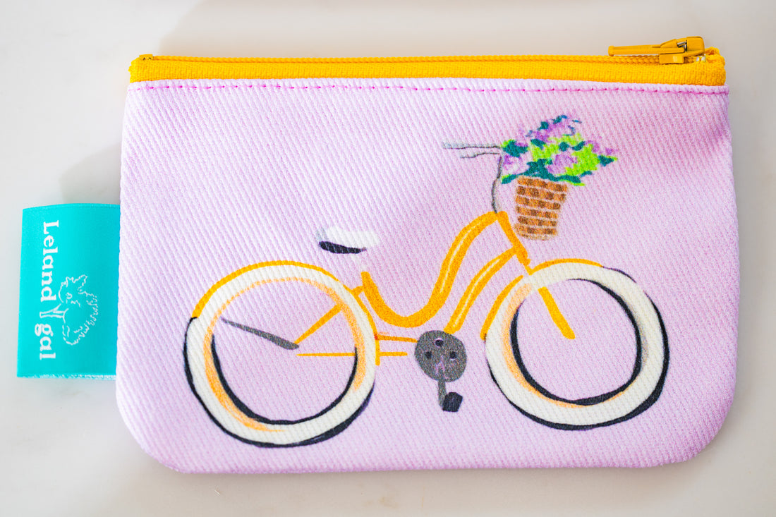 Denim Zip Change Coin Bag | LL X Leland Gal