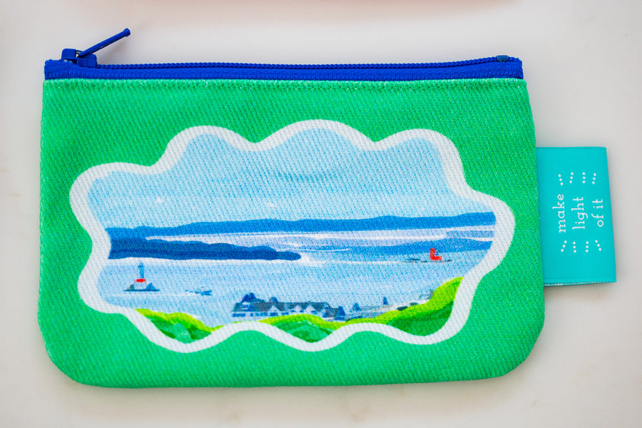 Denim Zip Change Coin Bag | LL X Leland Gal