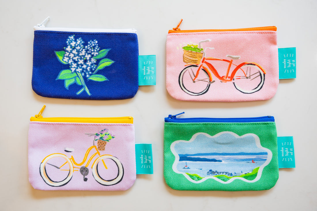 Denim Zip Change Coin Bag | LL X Leland Gal