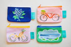 Denim Zip Change Coin Bag | LL X Leland Gal