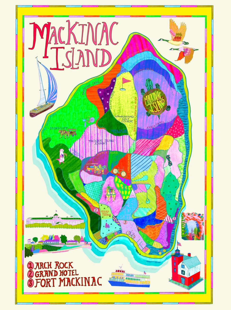 Mackinac Summer Studio Print